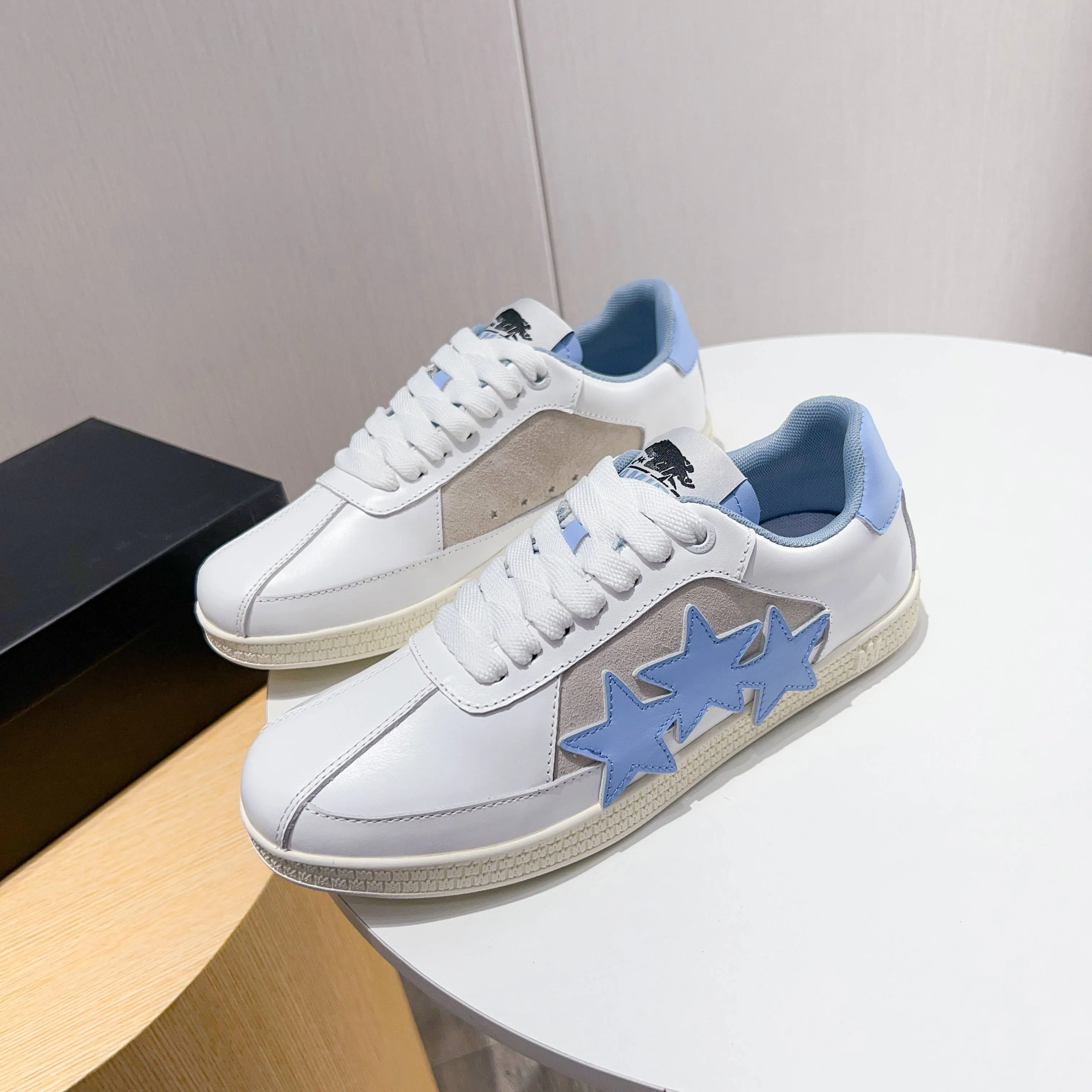 Men's shoes 💰420 [New style] 🌲🌲Balmain - New Amiri trendy shoes, low-top casual sports shoes, the same style as celebrities, made of selected pebbled cowhide and frosted cowhide, original outsole, comfortable on the feet, high-end workmanship, welcome to buy. Size: 39-45 (46 customized)